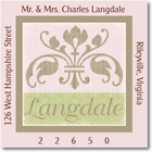 Name Doodles - Square Address Labels/Stickers (Arcadia Pink)